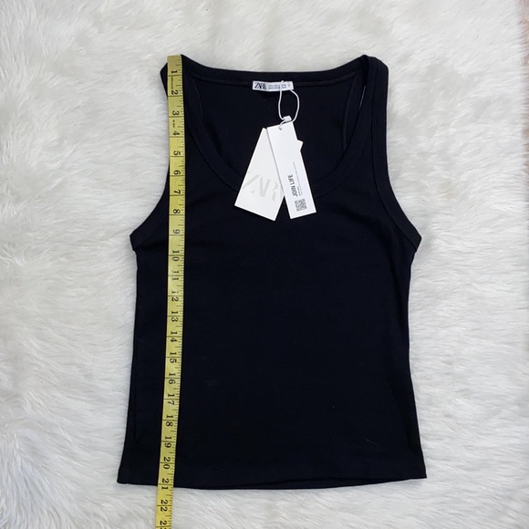Zara Tops Zara Ribbed Tank Top In Black Poshmark